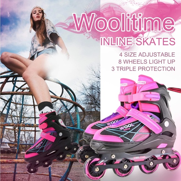 NEW IN BOX 🛼 Wooltime Sports Light-up Inline Skates. Size XL. Adjustable - Picture 7 of 10